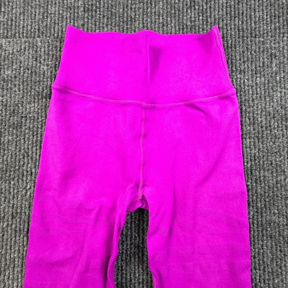 Fabletics SculptKnit Size Unknown High Waisted Leggings Magenta Purple Textured